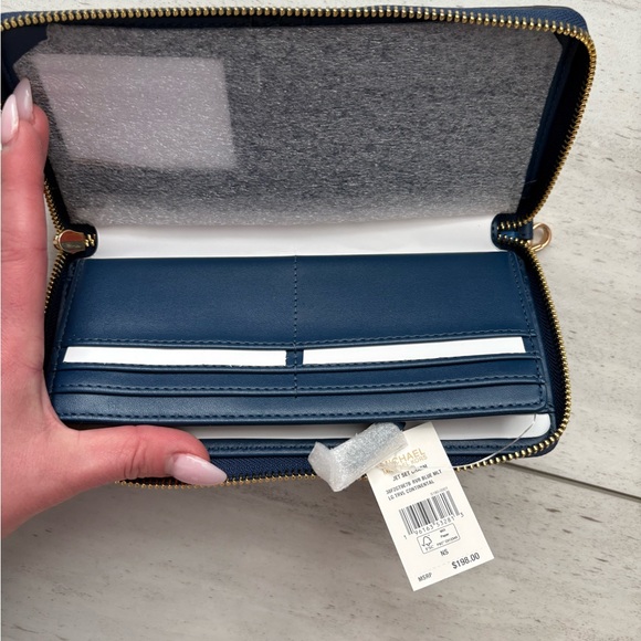 Michael Kors Navy Logo Wristlet - Picture 4 of 5